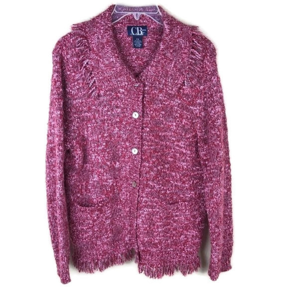 CB Casual Button Down Sweater Size Medium - Picture 1 of 8